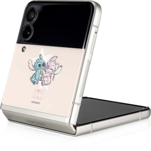 Disney Lilo and Stitch Stitch and Angel Galaxy Z Flip3 5G Skin